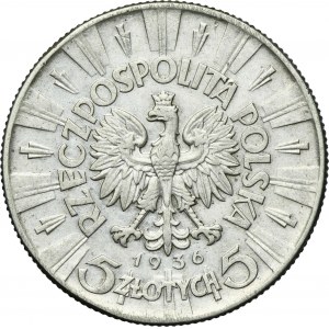 Piłsudski, 5 złotych 1936