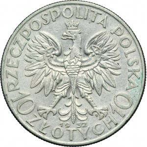 Głowa Kobiety, 10 złotych Warszawa 1932