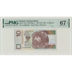 10 złotych 1994 - AA - PMG 67 EPQ