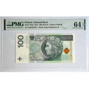 100 złotych 2012 - AB - PMG 64 EPQ