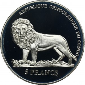 Democratic Republic of the Congo, 5 Francs 2004 Visit of Pope