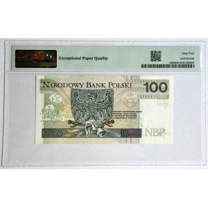 100 złotych 2012 - AZ 0001187 - PMG 64 EPQ - niski numer seryjny