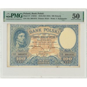 100 złotych 1919 - S.B. - PMG 50