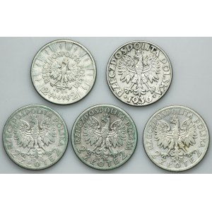 Zestaw, 2 złote 1932-1936 (5 szt.)
