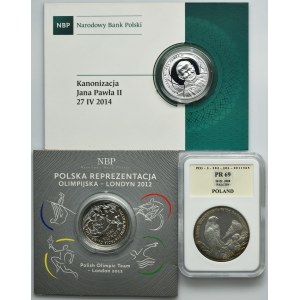 Zestaw, 10 złotych i 20 złotych 2008-2014 (3 szt.)