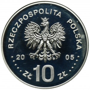 10 złotych 2005 August II Mocny, półpostać - GCN PR70