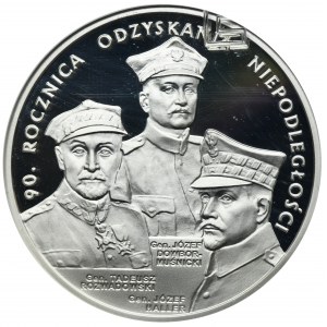 20 złotych 2008 90. Rocznica Odzyskania Niepodległości - GCN PR70
