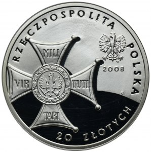 20 złotych 2008 90. Rocznica Odzyskania Niepodległości - GCN PR70