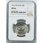 20 złotych 1973 Wieżowiec i kłosy - NGC MS66
