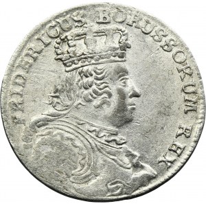 Silesia, Prussian rule, Friedrich II, 6 Groschen Breslau 1757 B