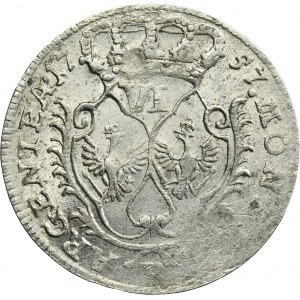 Silesia, Prussian rule, Friedrich II, 6 Groschen Breslau 1757 B