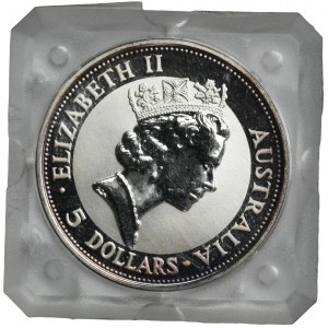 Australia, Elizabeth II, 5 Dollar Perth 1991 - Kookaburra
