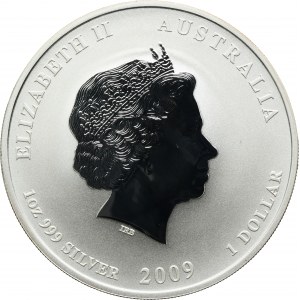 Australia, Elizabeth II, 1 Dollar Perth 2009 P - Year of the Ox