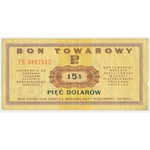 Pewex, 5 dolarów 1969 - FE -