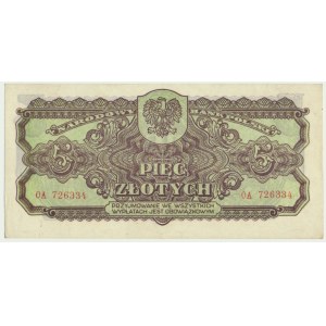 5 złotych 1944 ...owym - OA -