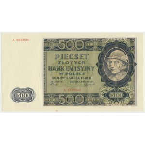 500 złotych 1940 - A -