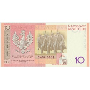 10 złotych 2008 - 90. Rocznica Odzyskania Niepodległości -