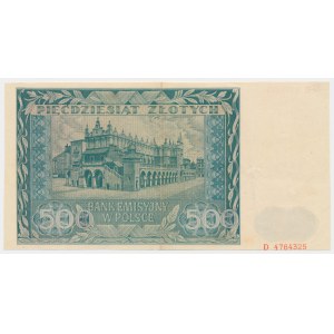 50 złotych 1941 PRZERÓBKA na 500 zł 1961