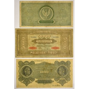 Zestaw, 10.000-1 milion marek 1922-23 (3 szt.)