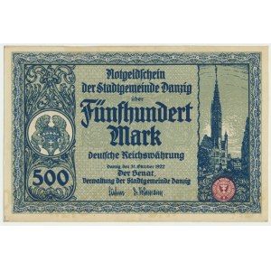 Danzig, 500 Mark 1922