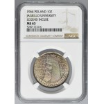 10 złotych 1964 Kazimierz Wielki - NGC MS63 - wypukły napis na awersie
