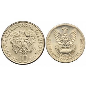 Zestaw, 10 złotych 1959 i 1968 (2 szt.)