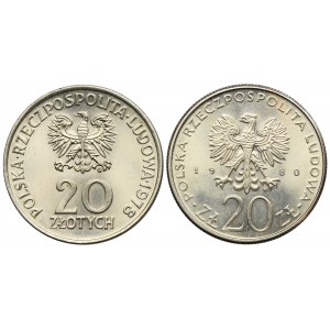 Zestaw, 20 złotych 1978 i 1980 (2 szt.)