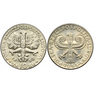 Zestaw, 10 złotych 1965 (2 szt.)