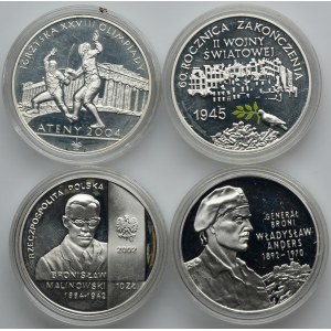 Zestaw, 10 złotych 2002-2005 (4 szt.)