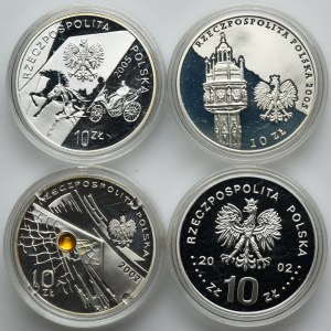 Zestaw, 10 złotych 2002-2005 (4 szt.)
