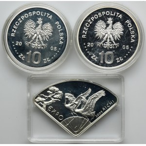 Zestaw, 10 złotych 2004 (3 szt.)