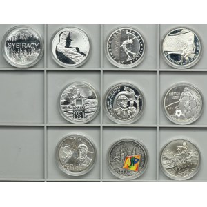Zestaw, 10 złotych 2002-2008 (10 szt.)