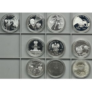 Zestaw, 10 złotych 2002-2008 (10 szt.)