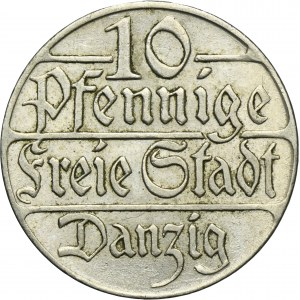 Free City of Danzig, 10 pfennige 1923