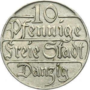 Free City of Danzig, 10 pfennige 1923