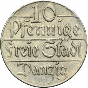 Free City of Danzig, 10 pfennige 1923