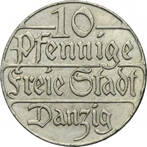 Free City of Danzig, 10 pfennige 1923