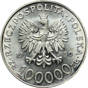 100.000 złotych 1990 Solidarność - TYP A