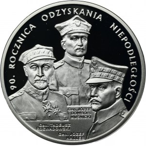 20 złotych 2008 90. Rocznica Odzyskania Niepodległości