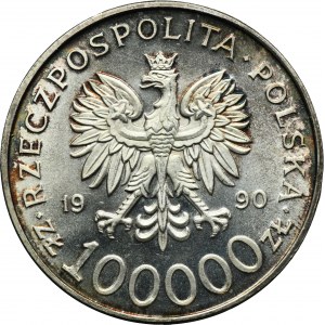 100.000 złotych 1990 Solidarność - TYP A