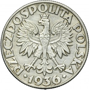 Żaglowiec, 5 złotych 1936