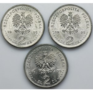 Zestaw, 2 złote 1995 (3 szt.)