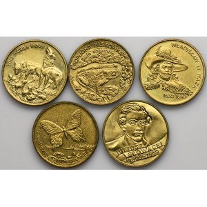 Zestaw, 2 złote GOLD NORDIC 1998-2001 (5 szt.)