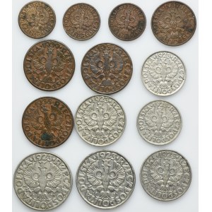 Zestaw, 1-50 groszy 1923-1939 (13 szt.)