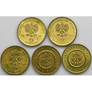 Zestaw, 2 złote GOLD NORDIC 1997-1999 (5 szt.)