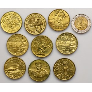 Zestaw, 2 złote GOLD NORDIC i 5 złotych 1997-2020 (10 szt.)