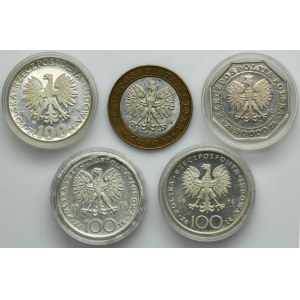 Zestaw, 100-50.000 złotych 1974-1992 (5 szt.)