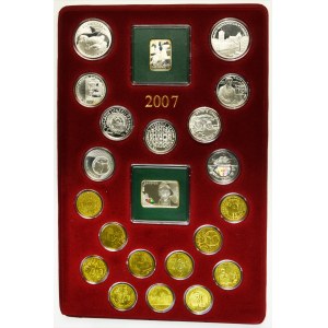 Zestaw, 2-20 złotych 2007 (22 szt.)