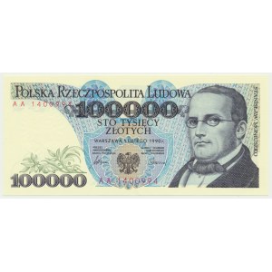 100.000 złotych 1990 - AA -