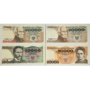 Zestaw, 10.000-50.000 złotych 1988-93 (4 szt.)